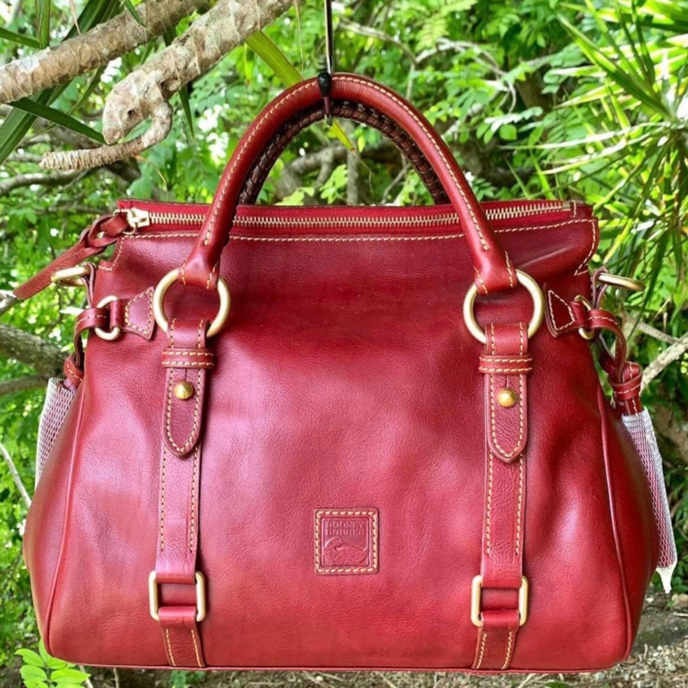 Florentine Bordeaux Satchel